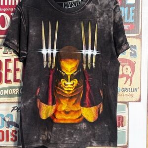 Marvel Black and Orange Wolverine Men's Tee